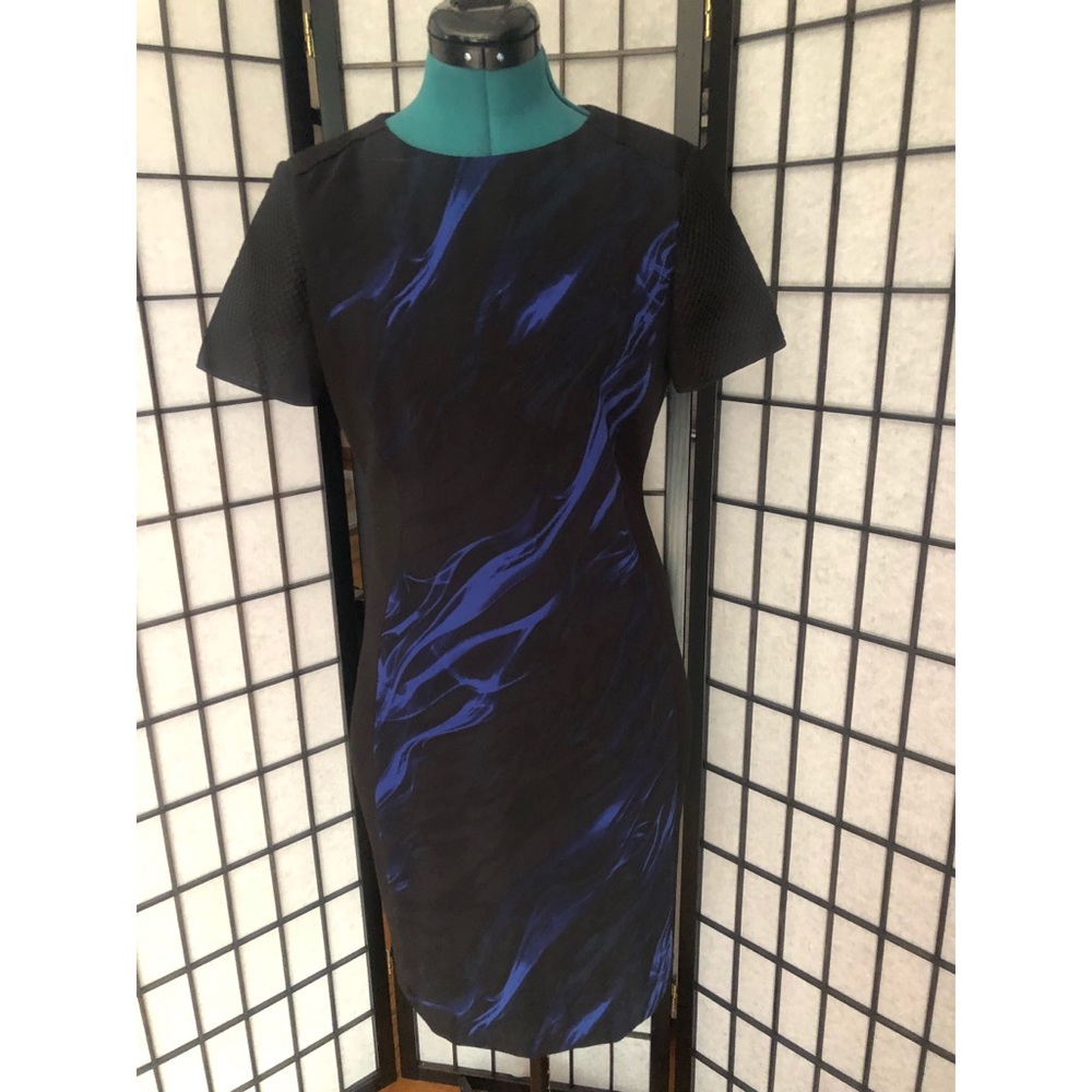 TAHARI Blue and Black Dress Size 6